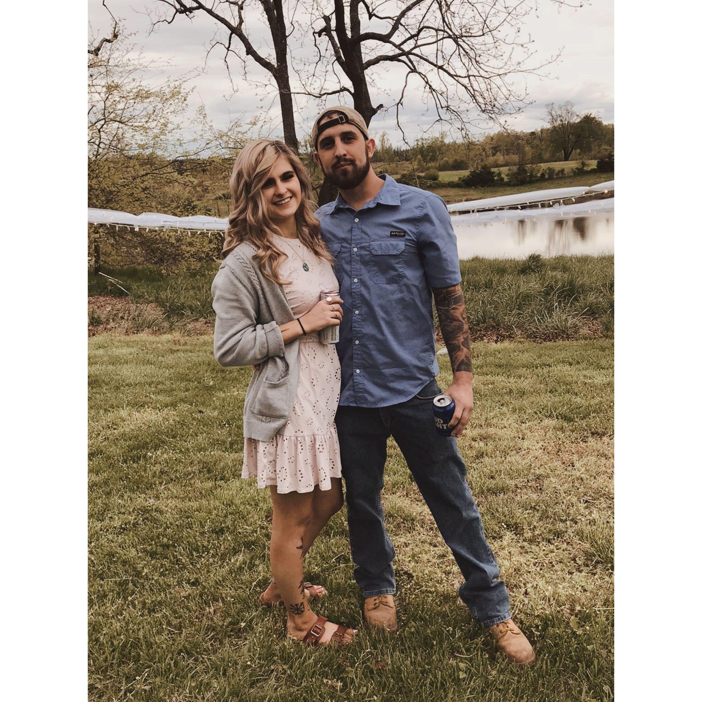 This picture is from our first date, which was coincidentally, a wedding! In April of 2021