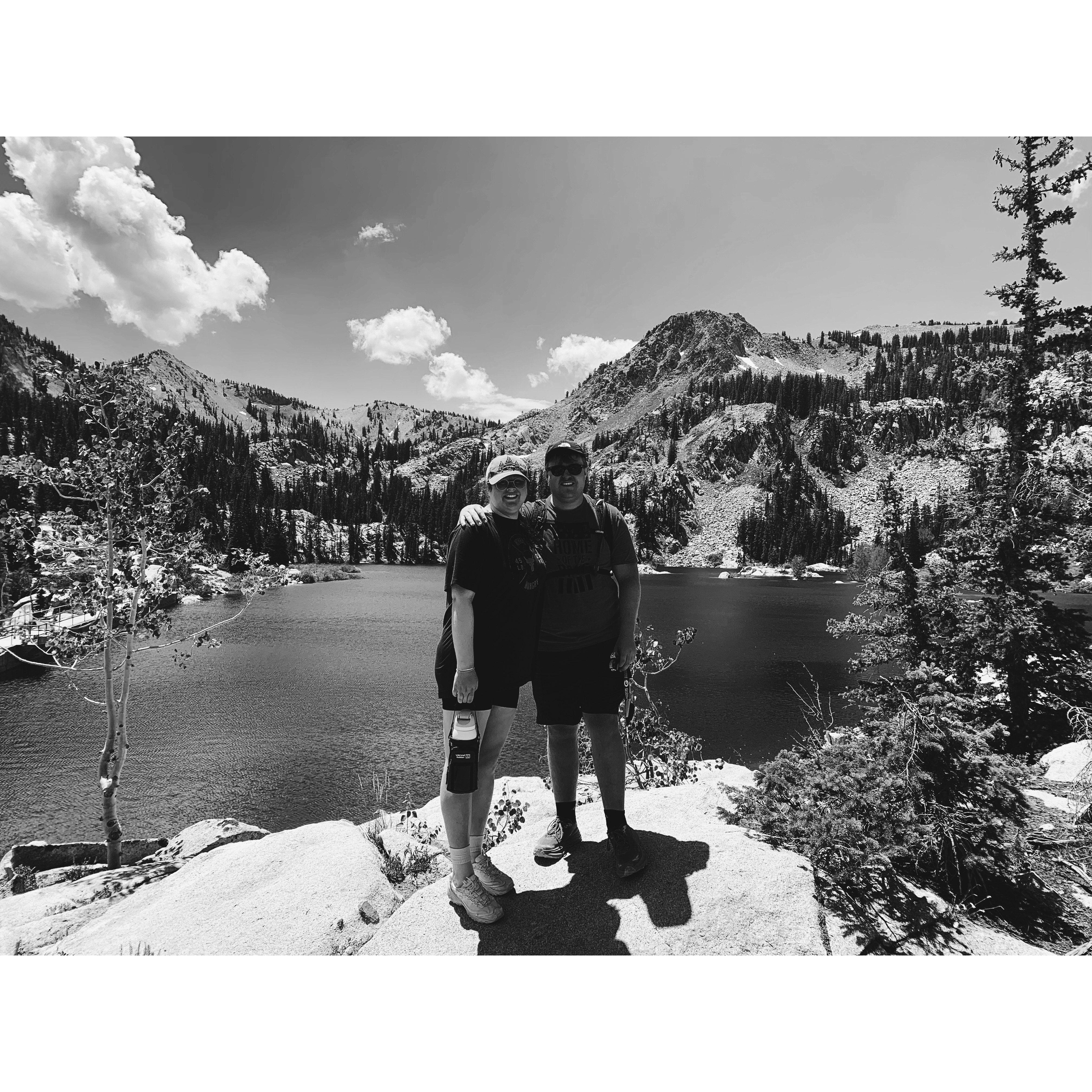A beautiful lake at the end of a REALLY hard hike. 7/16/2024
