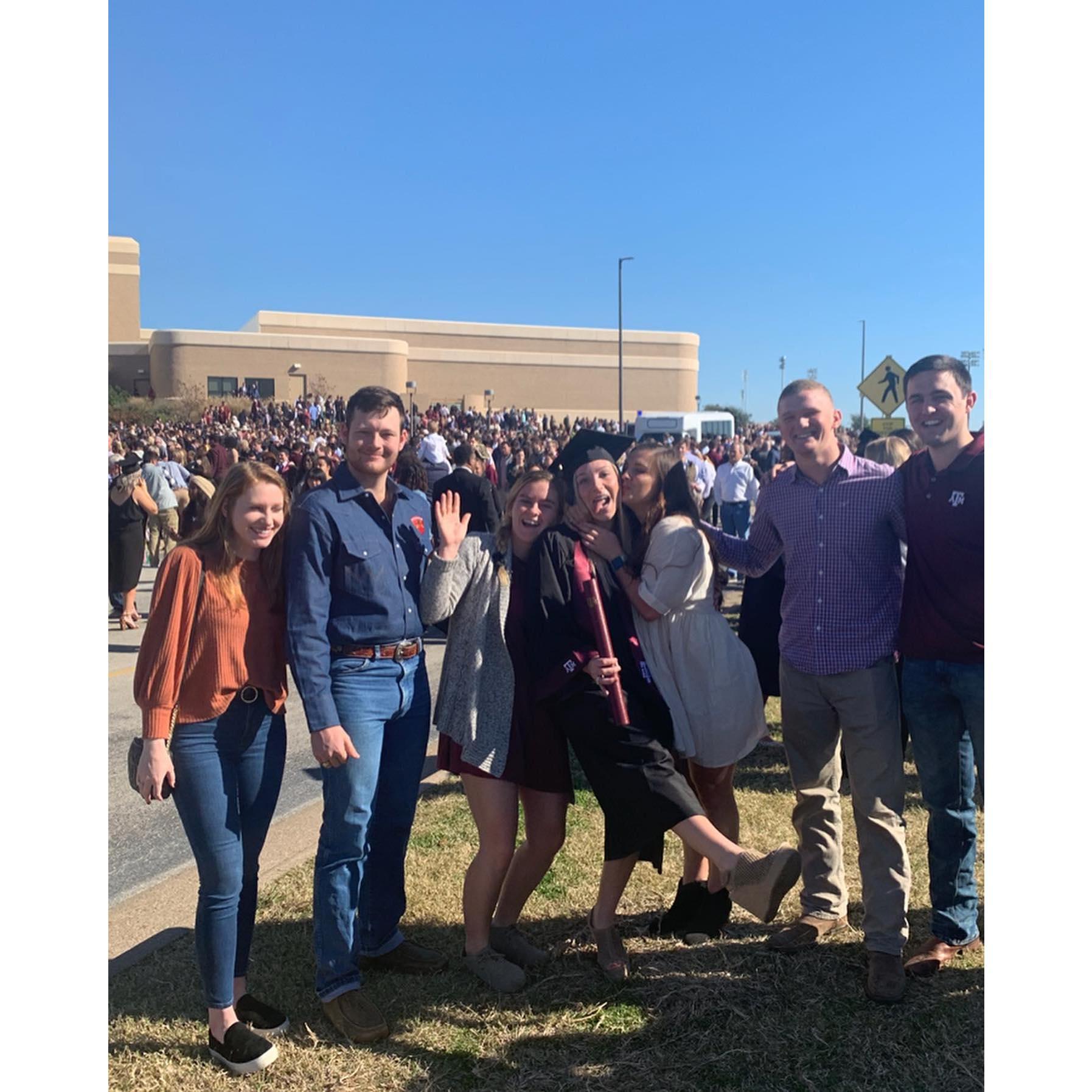 Our besties and us attending Sav's graduation!