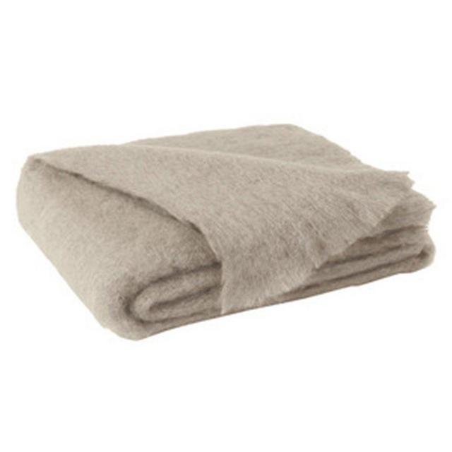Mohair Throw, Taupe