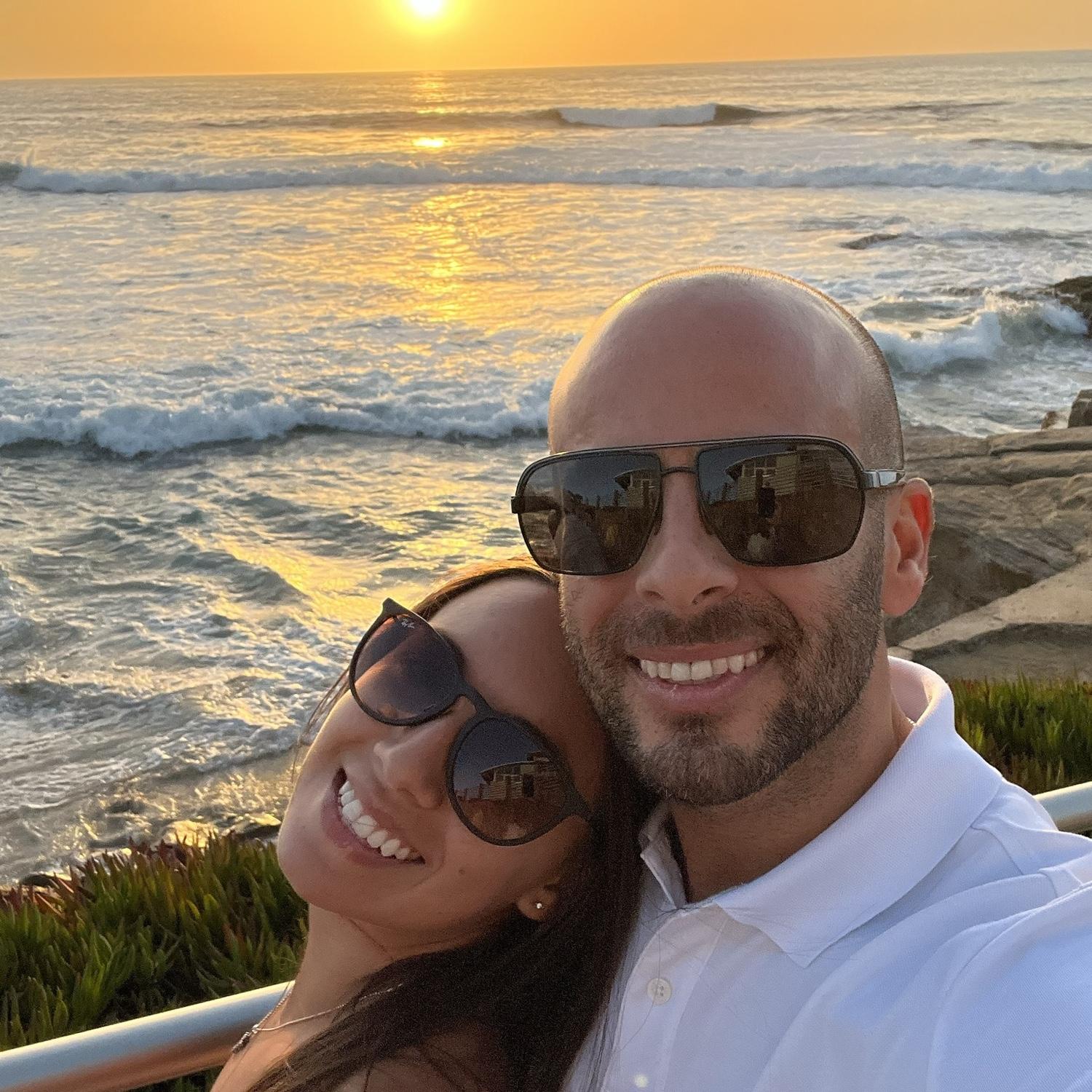 Just us and this stunning sunset in La Joya, San Diego!