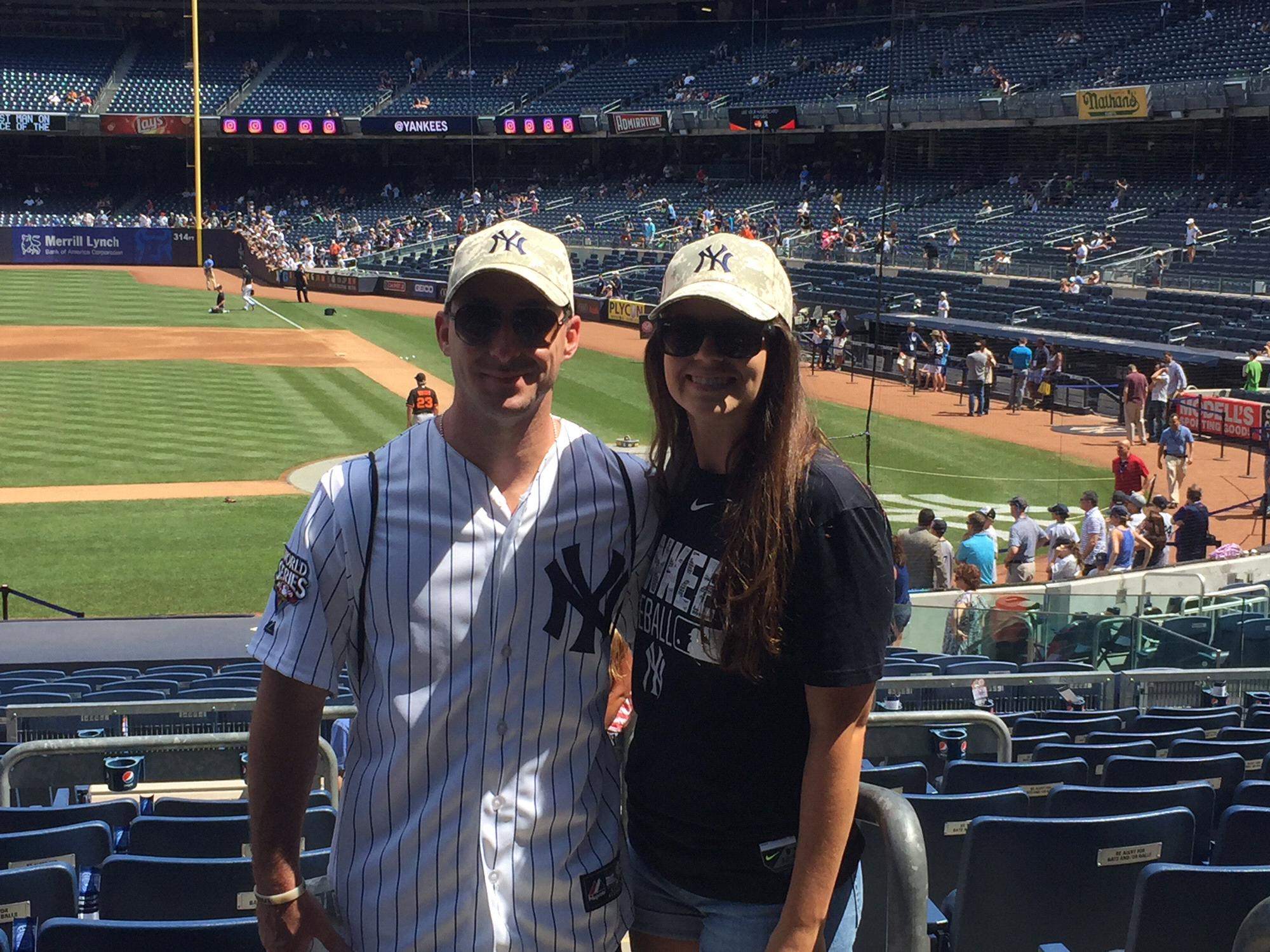 Madeleine's first Yankees game!