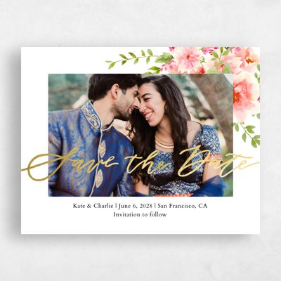 Pink Wedding Save the Date - Tillage Landscape