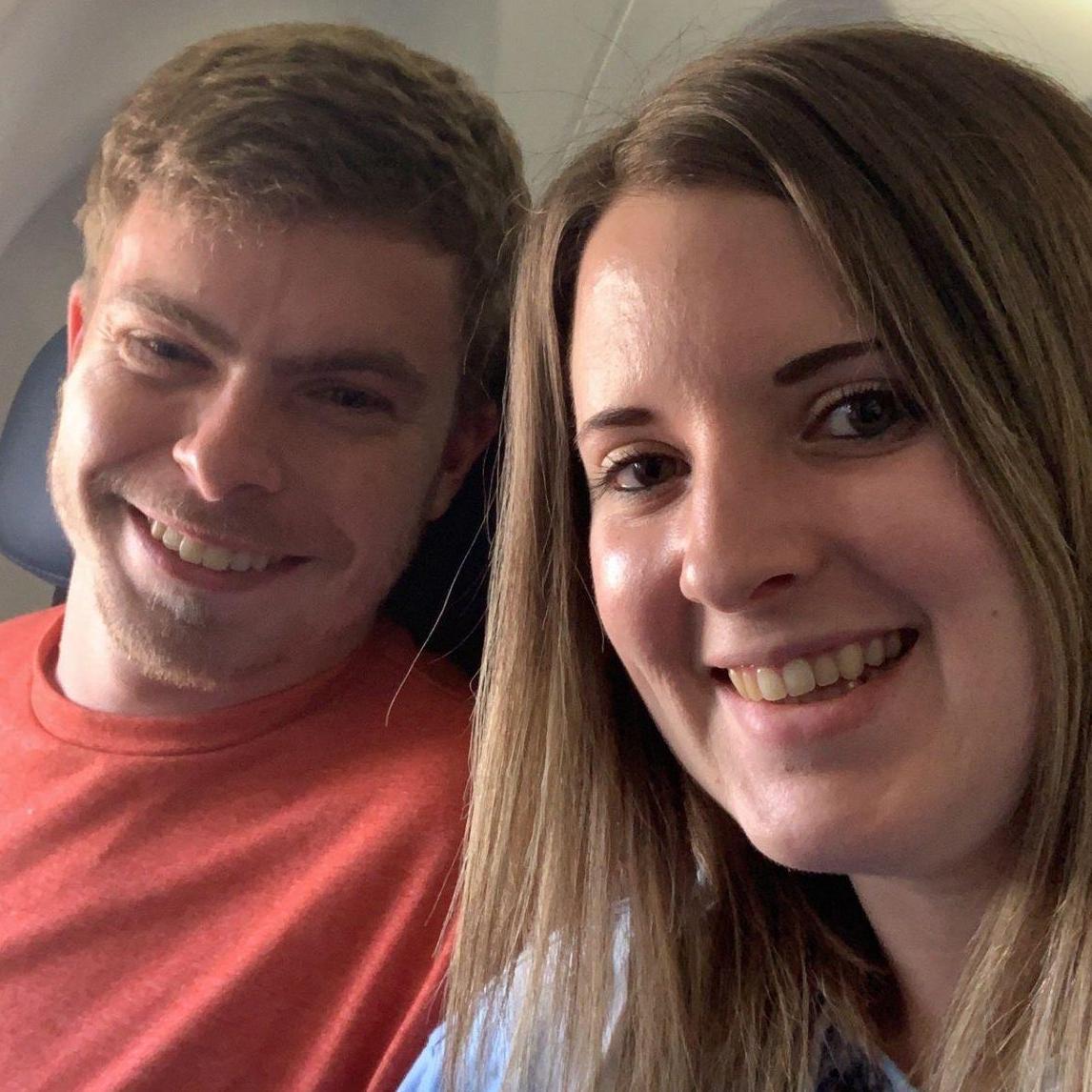 This is the first photo we ever took together (we were on our way to Disneyland)!