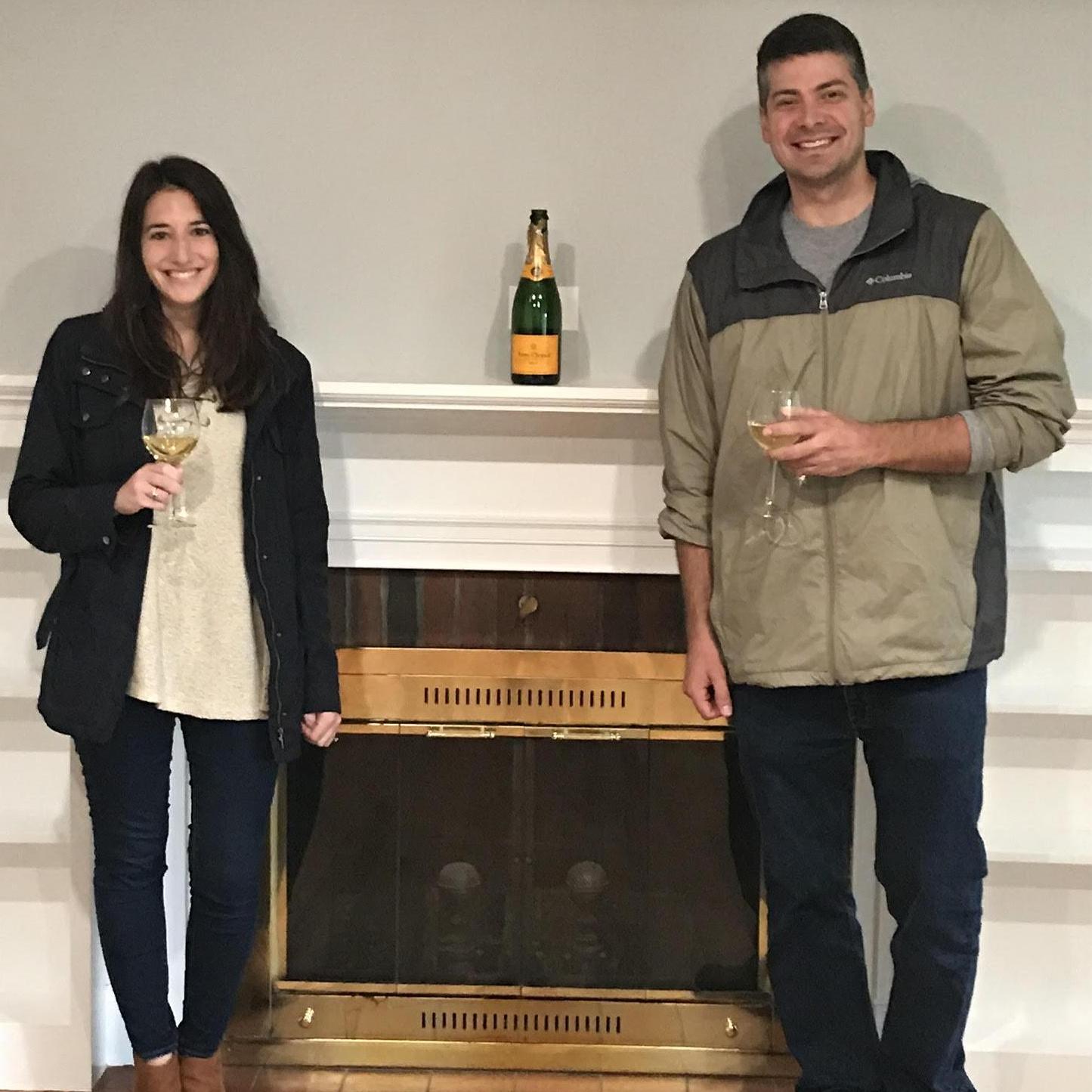 Our first toast in our new home!