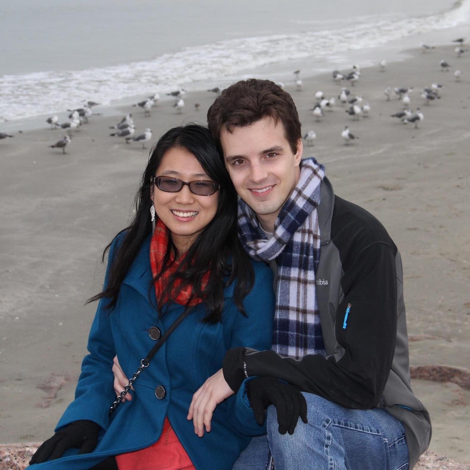 Visiting Meng's parents in Houston for the first time after we became official