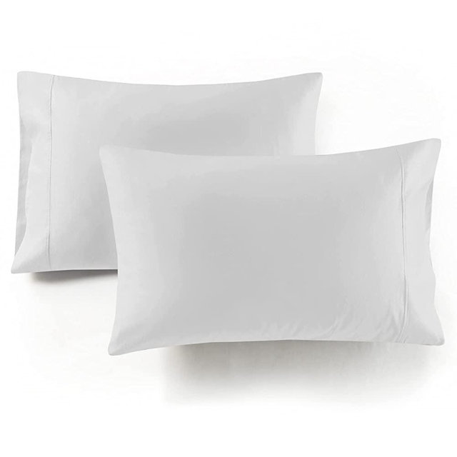 1000 Thread Count Luxury 100% Cotton Soft Pillow Cases Set of 2 | Wrinkle Resistant, Pilling Proof – Shrink Proof – Color Proof | 2PC King Size Pillowcases Set - 20x40 Natural White