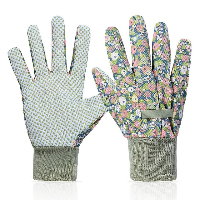 DUFFOBAN Women's Gardening Gloves Weeding and Thorn Resistant Work Gloves for Digging Planting Pruning Raking-Grown
