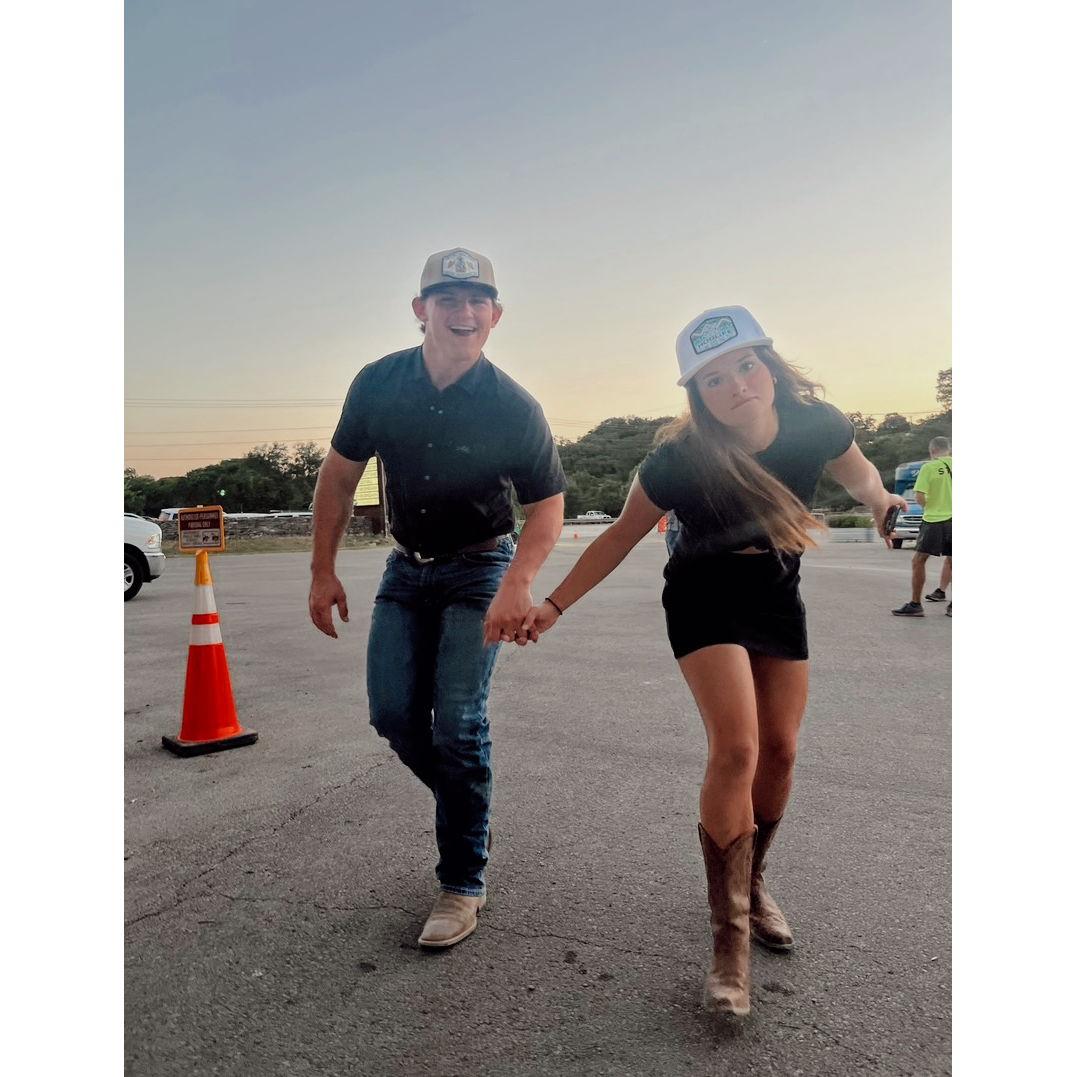 Walking into a concert like...