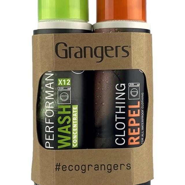 Grangers Performance Wash (10 oz Concentrate) Bottle and Clothing Repel Wash-In Reproofing (10 oz) Bottle Twin Pack
