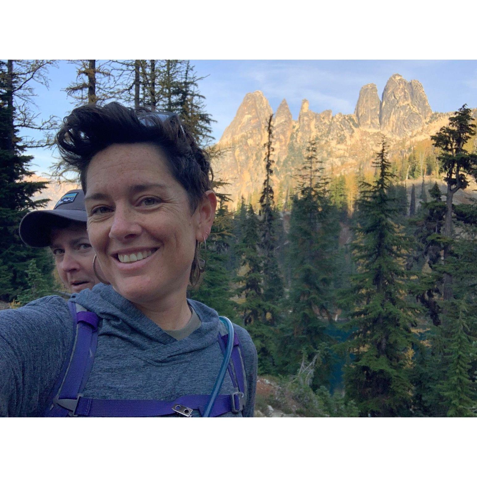 Hiking with the larches off Highway 20.