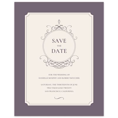 Purple Wedding Digital Save the Date - Malta Type