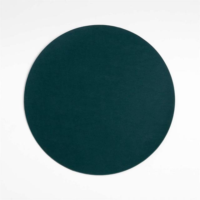 Rizzo Round Reversible Green Faux Leather Placemat