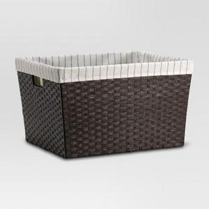Lined Laundry Basket - Dark Brown Weave - Threshold™