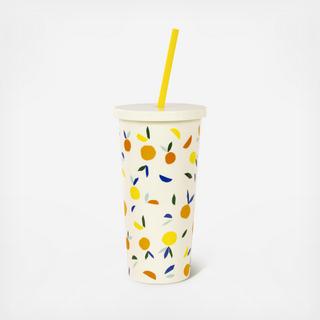 Citrus Twist Tumbler with Straw