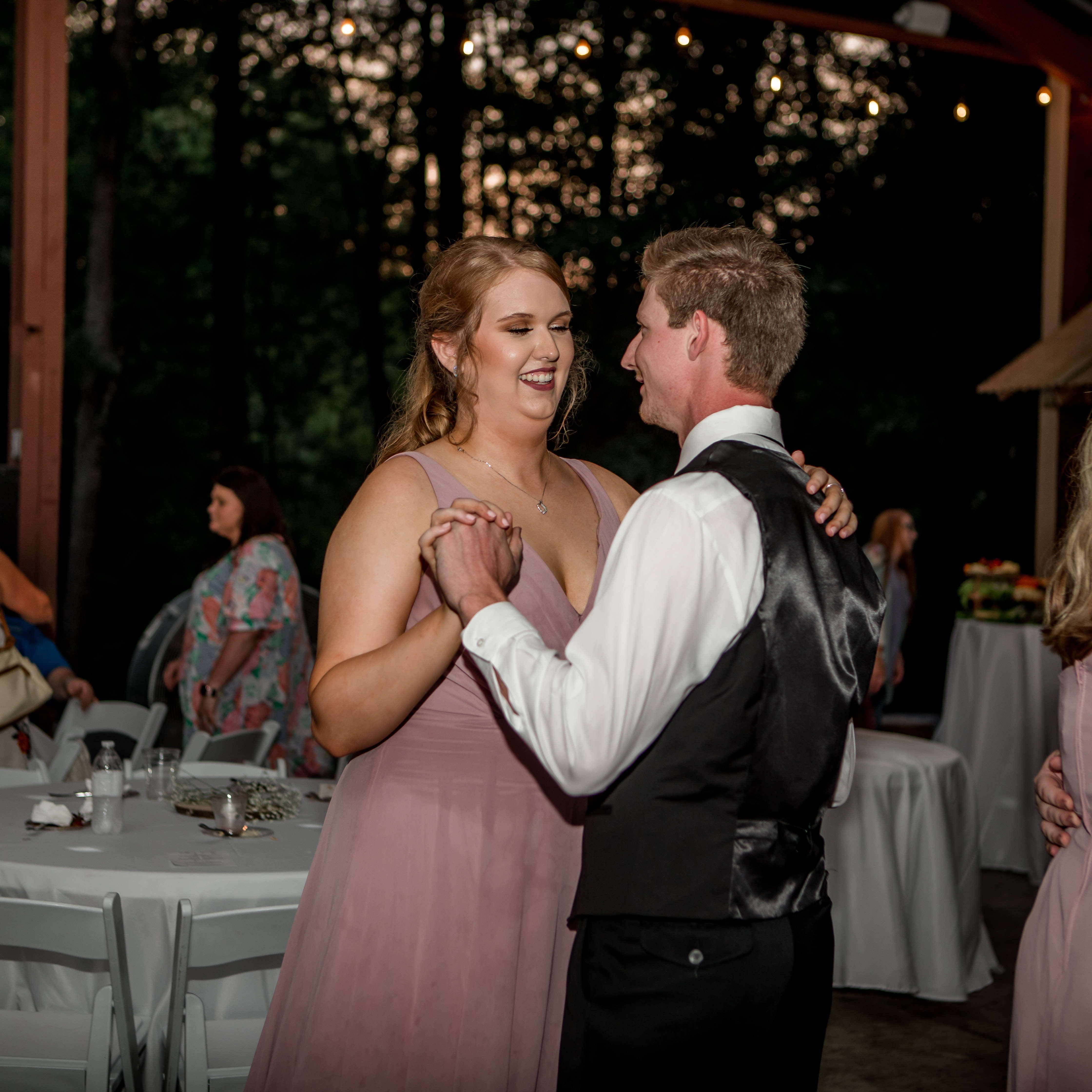 First time we danced together... so excited to dance together as husband and wife for the first time.