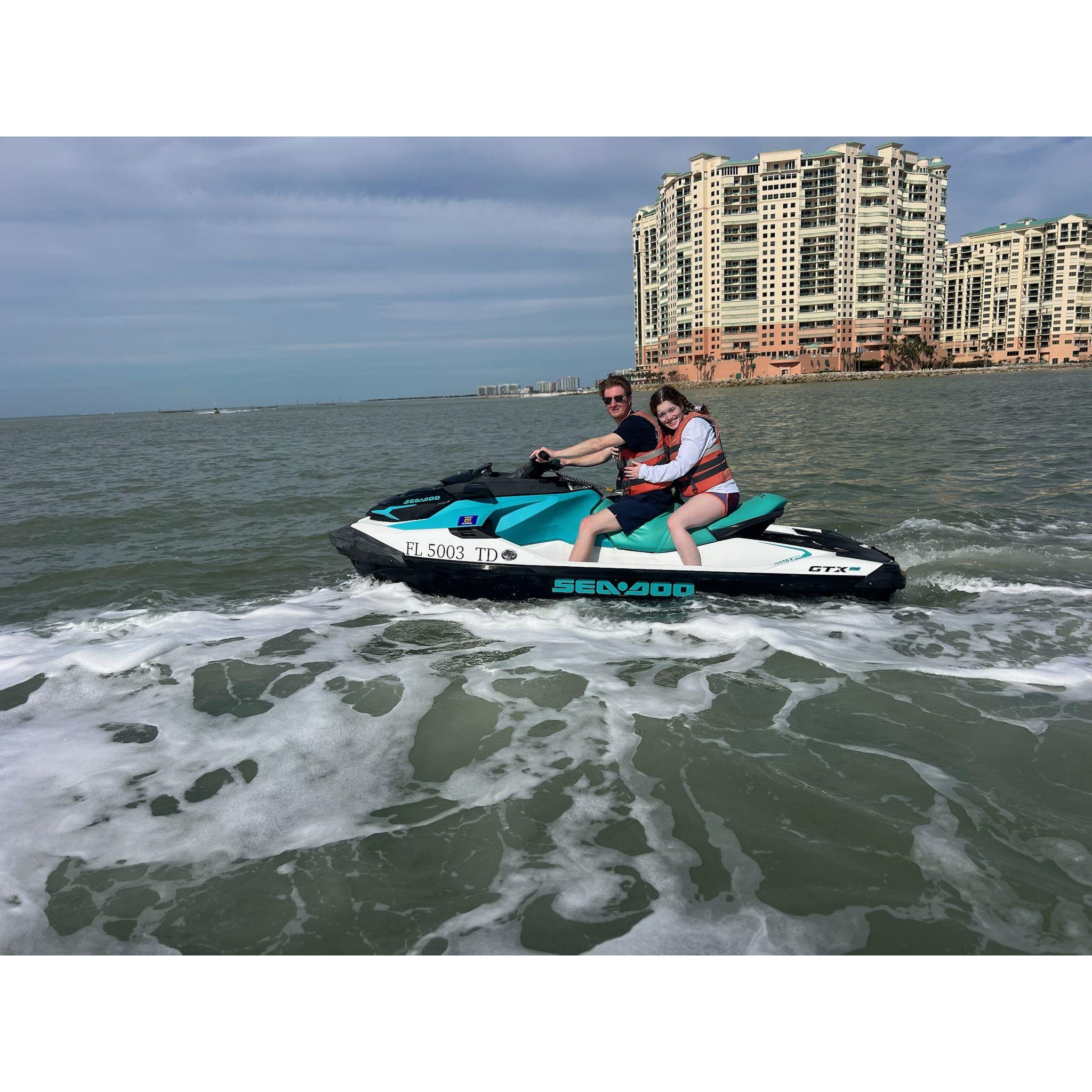 Elyssa's first time jetskiing