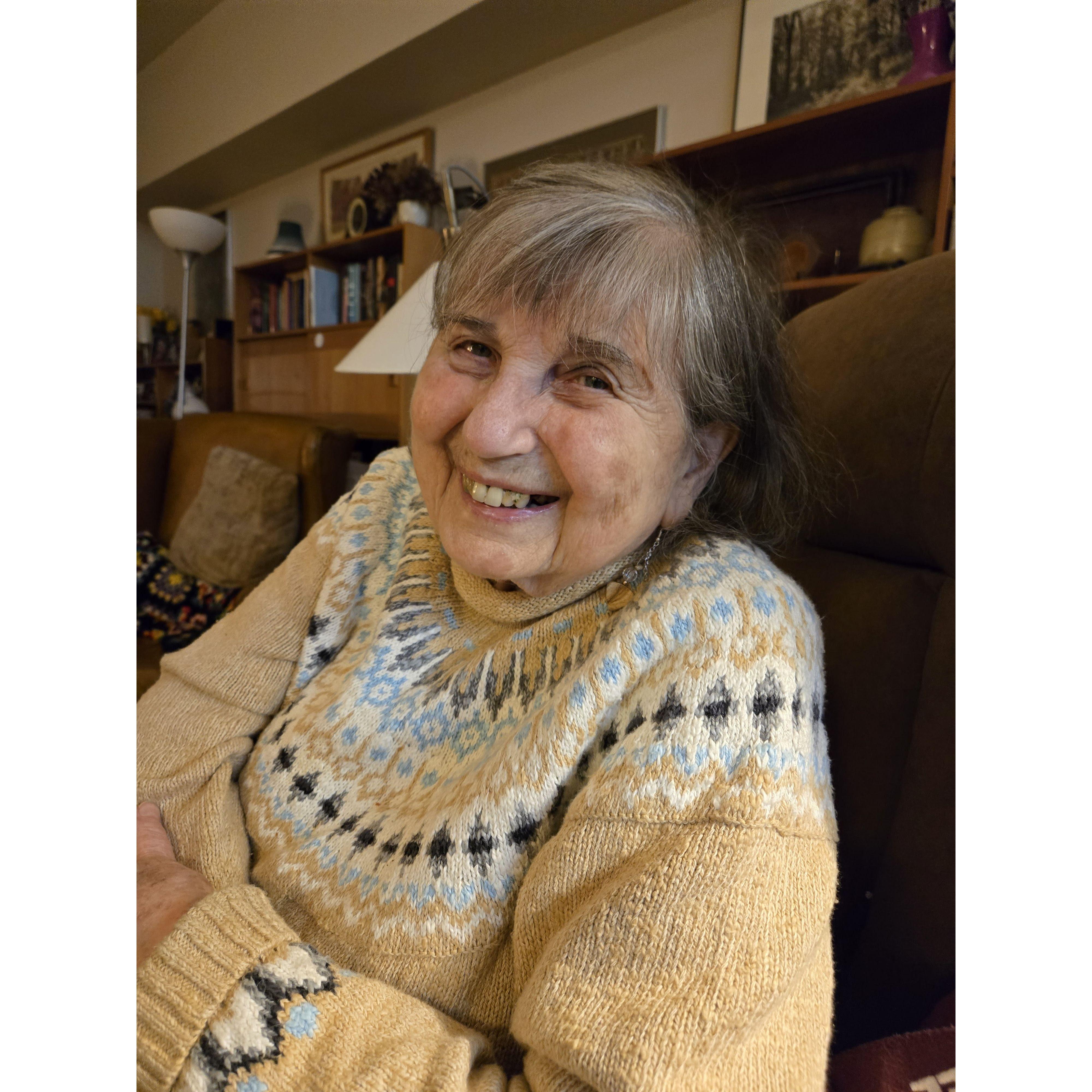 Aunt Ruth, still showing us how to love and live a good life at age 95!!