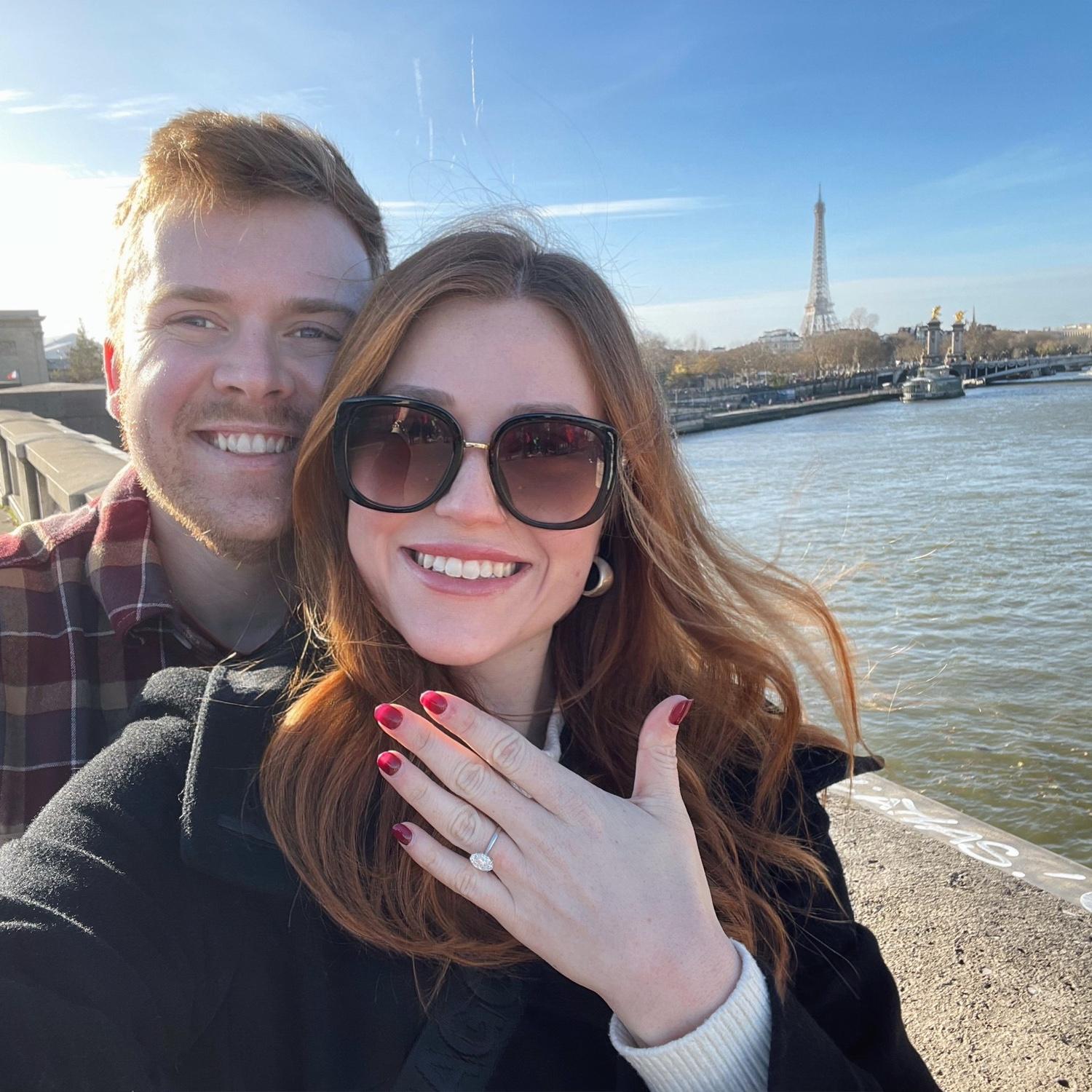Tim proposed in the Eiffel Tower!