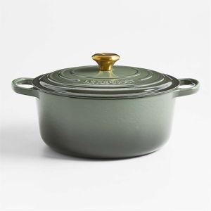 Le Creuset Signature 7.25-Qt. Nuit Enameled Cast Iron Round Dutch Oven + Reviews | Crate & Barrel