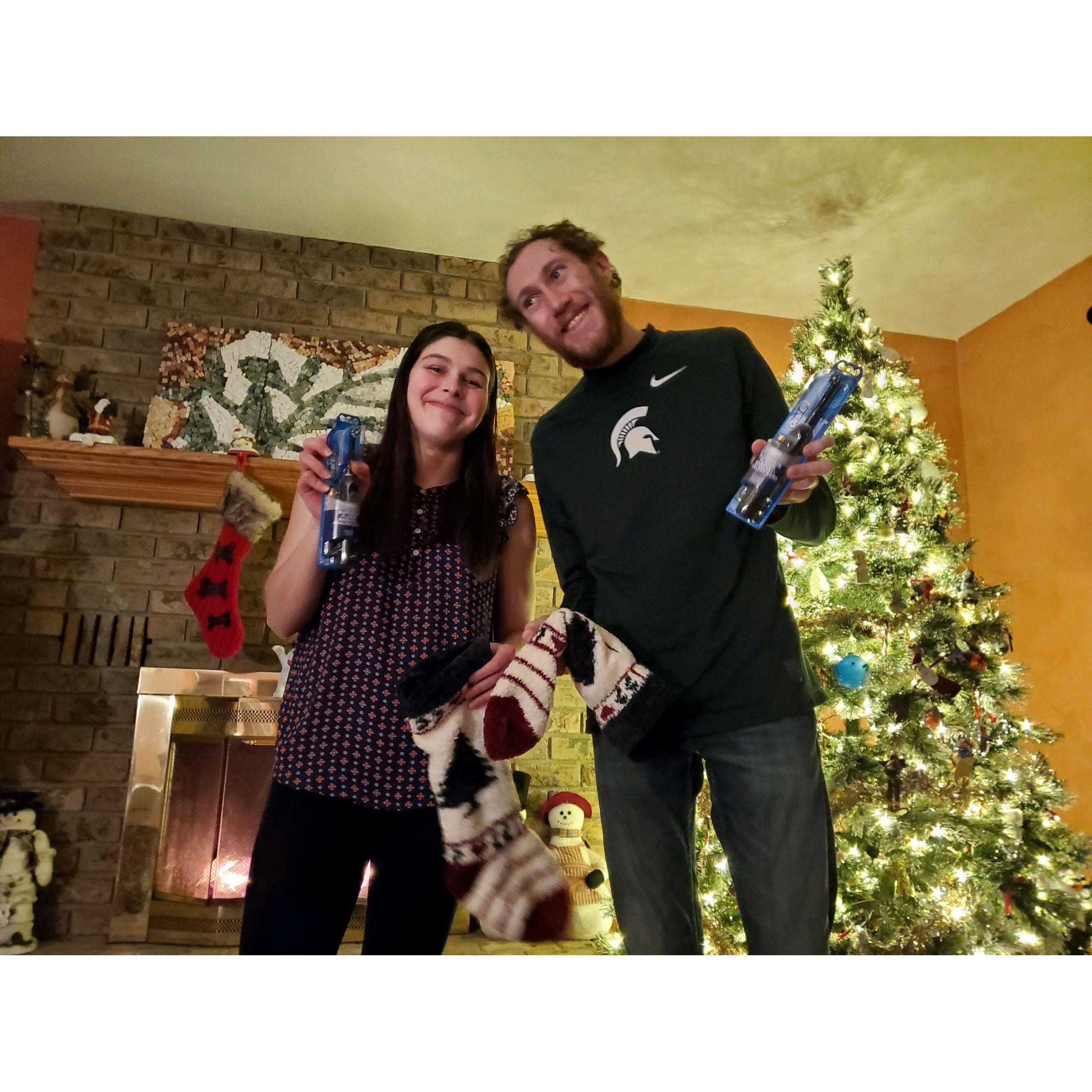 Our first Christmas together (December 2021).