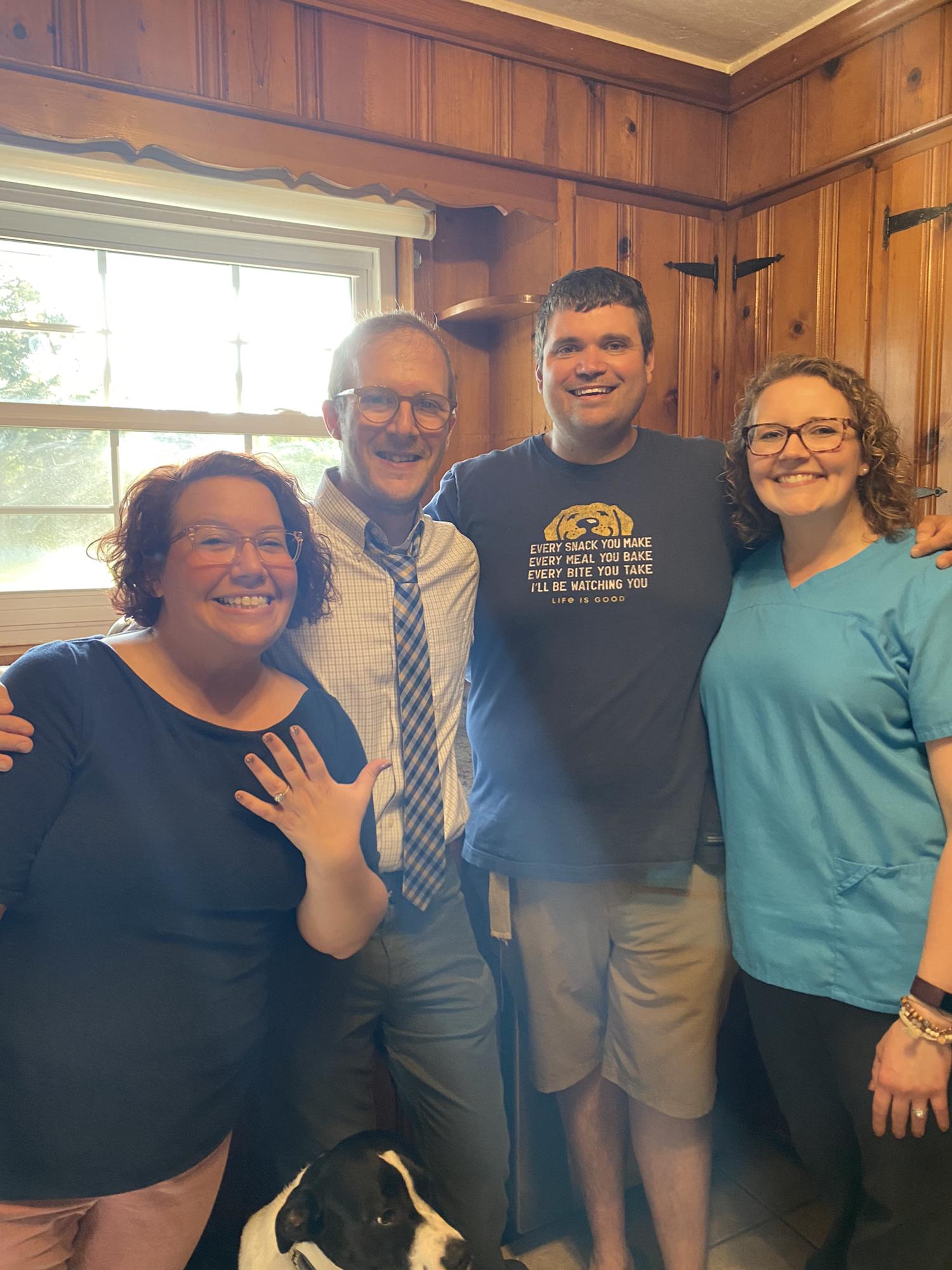 Thanks to Erik and Melinda for convincing Paul to pop the question on a whim, a random Wednesday 😂🥰