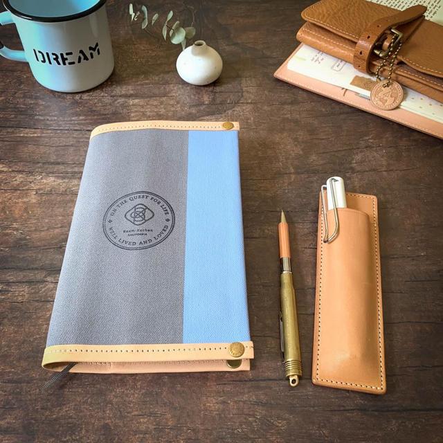[TSLxBK] Jibun Techo Cover B6 Slim // Gray with Periwinkle