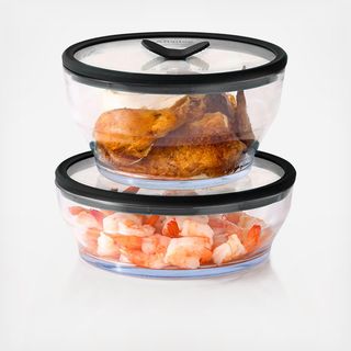 4-Piece Clear Glass Large Cookware & Storage Set