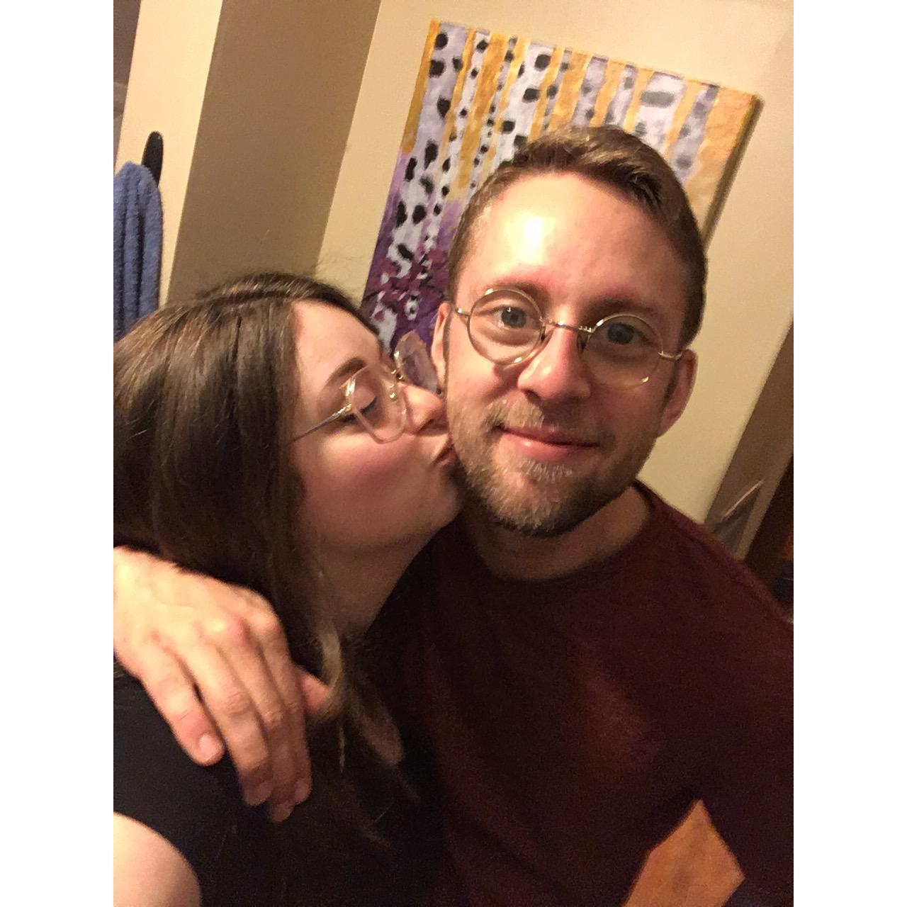 The day he let Kaitlyn shave his beard...
