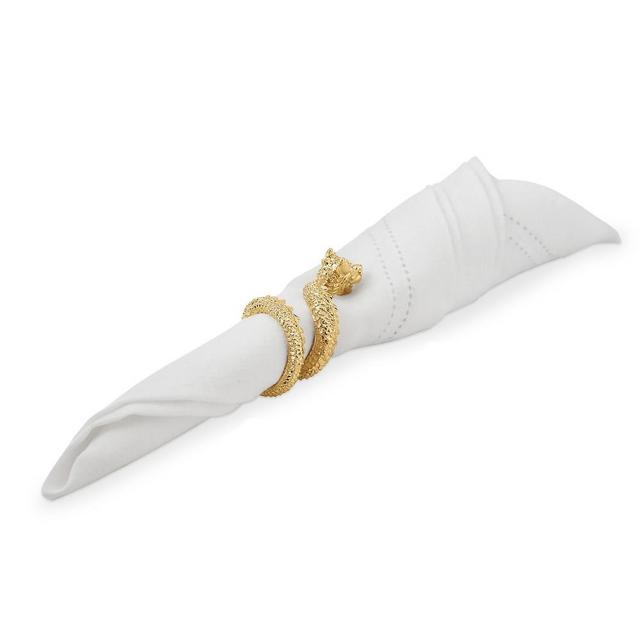 Dragon Napkin Rings, Set of 4, Gold