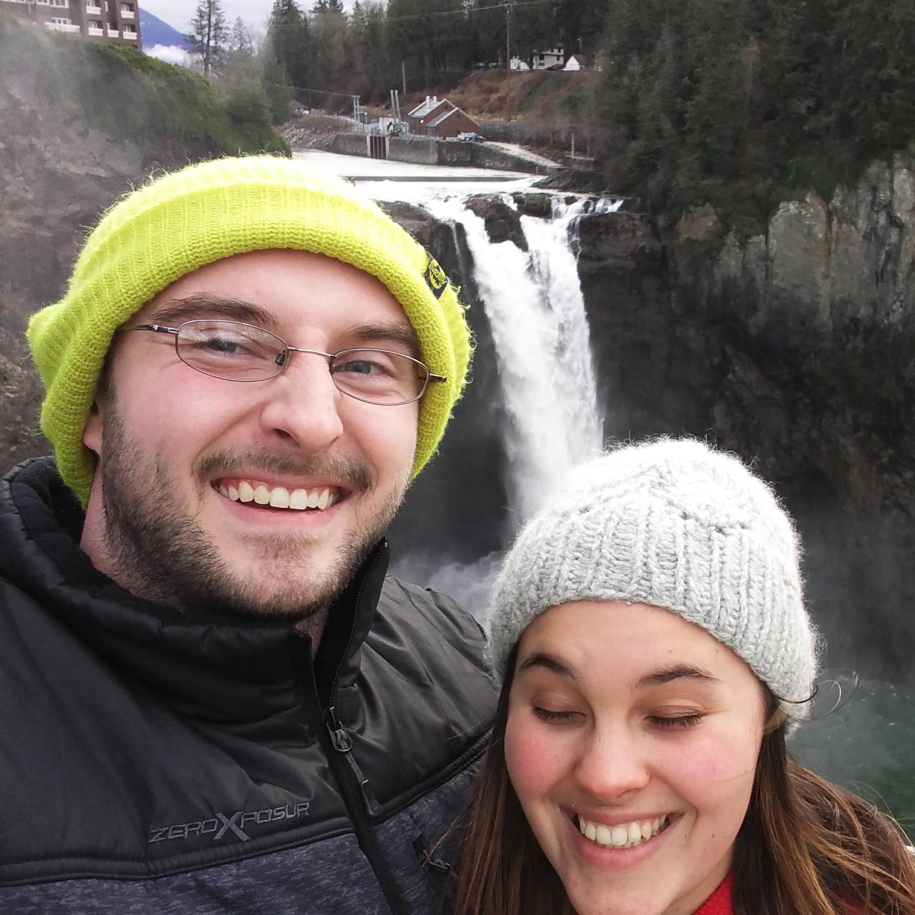 We have gotten better at selfies with age. Snoqualmie falls for Hannah's birthday