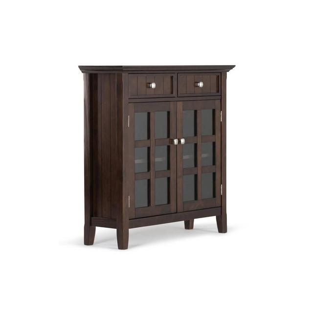 Normandy Solid Wood Entryway Storage Cabinet Brunette Brown - Wyndenhall