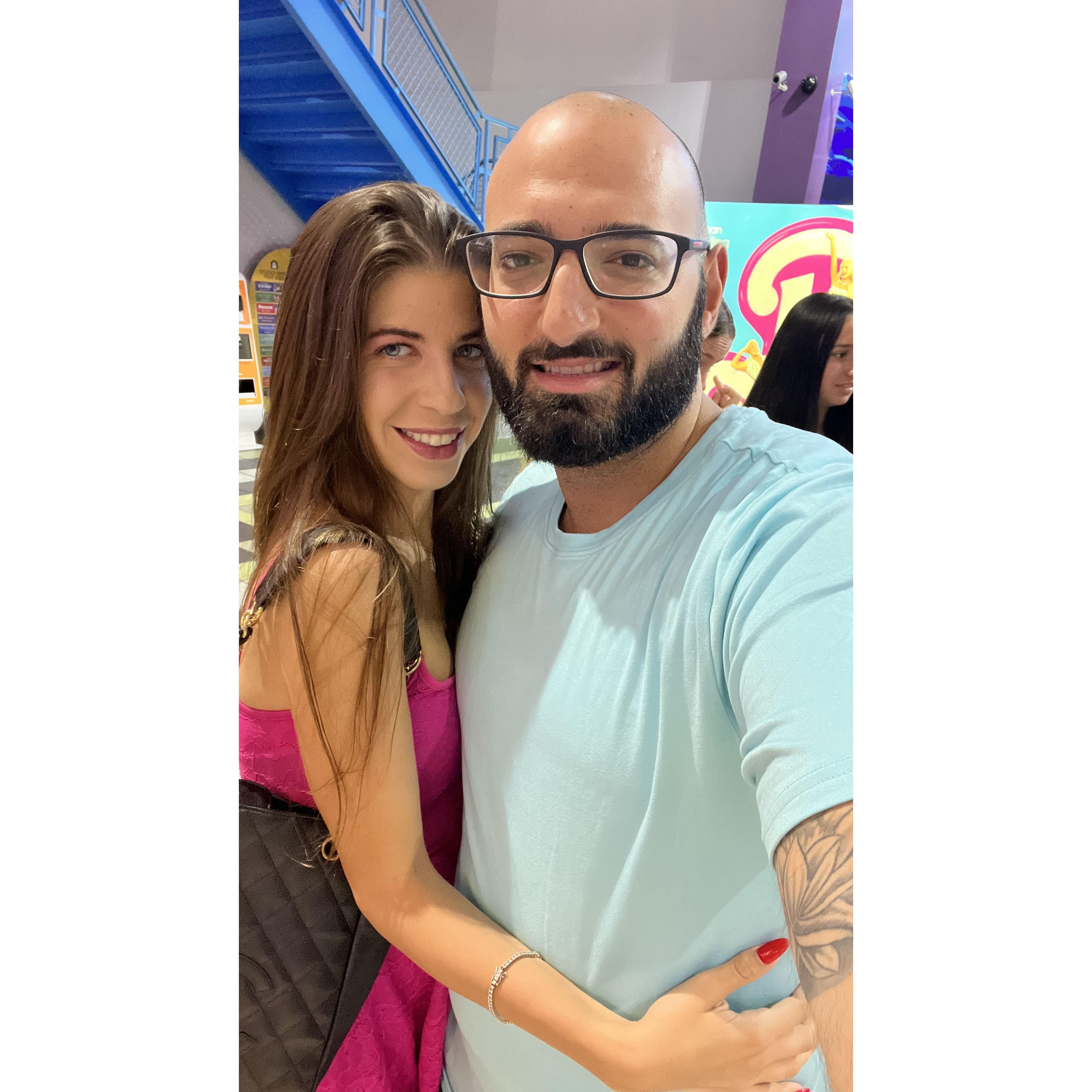 When we saw Barbie in theaters!