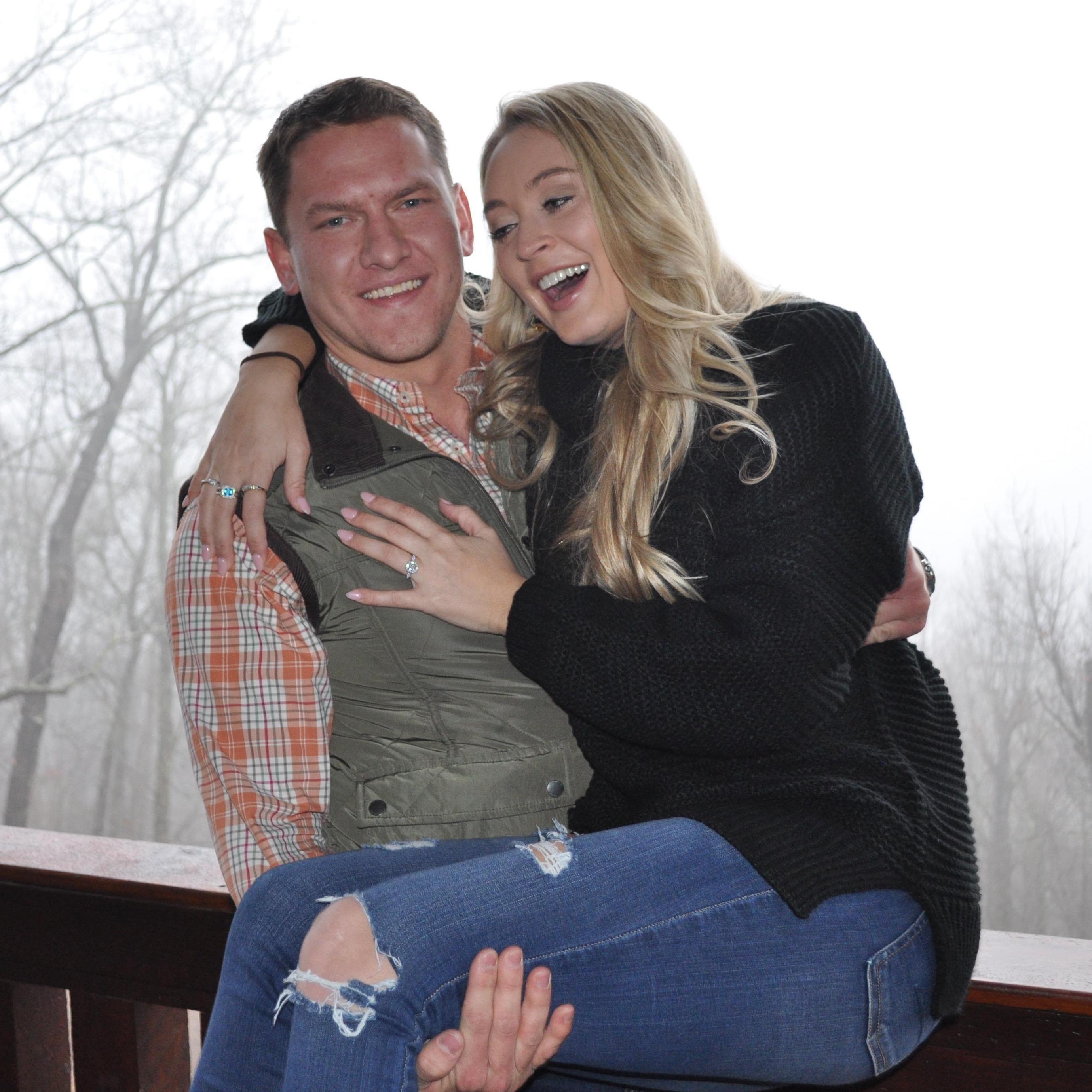 The moment right after Matthew proposed! We were both sooo happy! :)