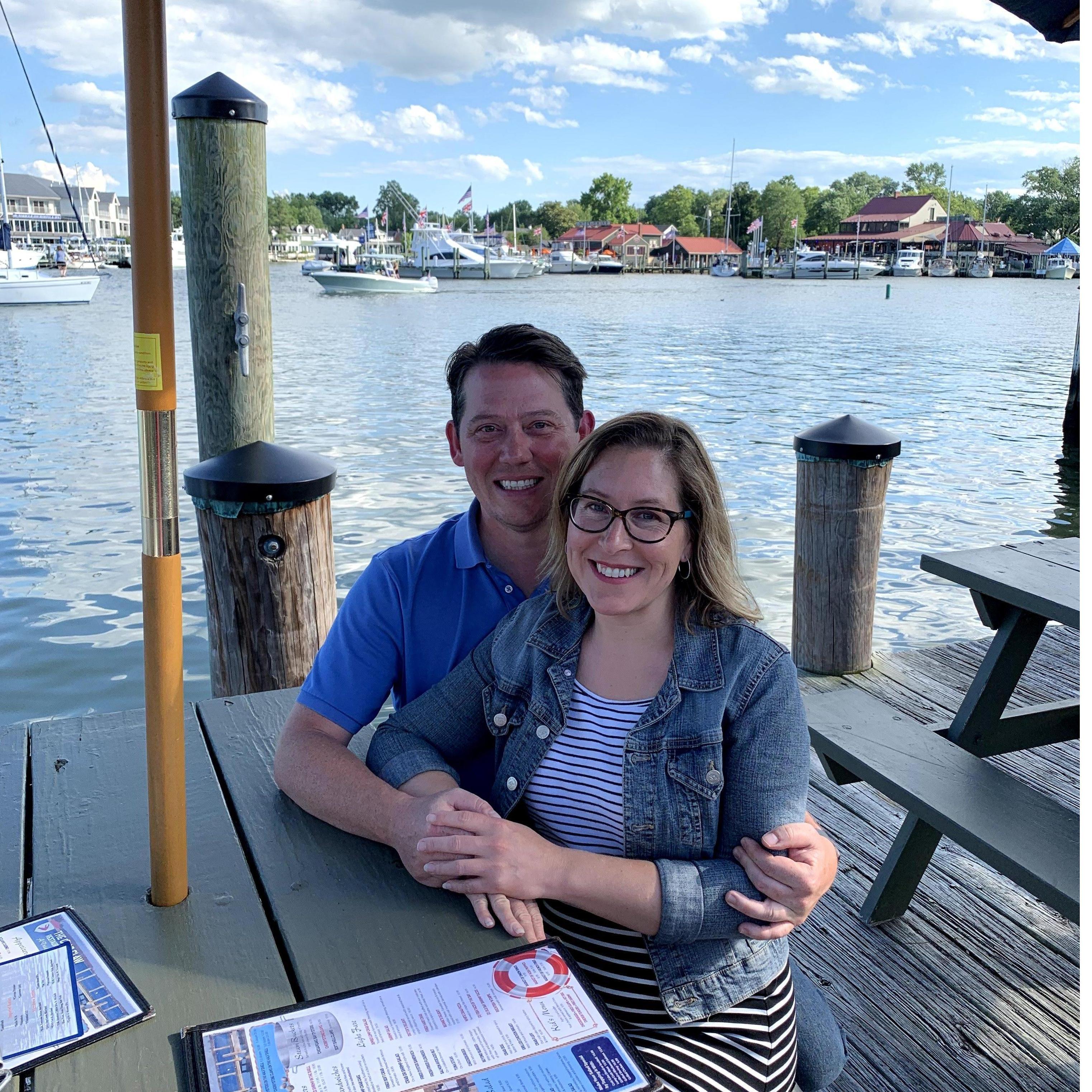 Amazing Maryland blue crab place we went to while visiting Jim's family.