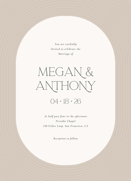 Majestic Portrait | Canvas Tan | Zola Wedding Invitations