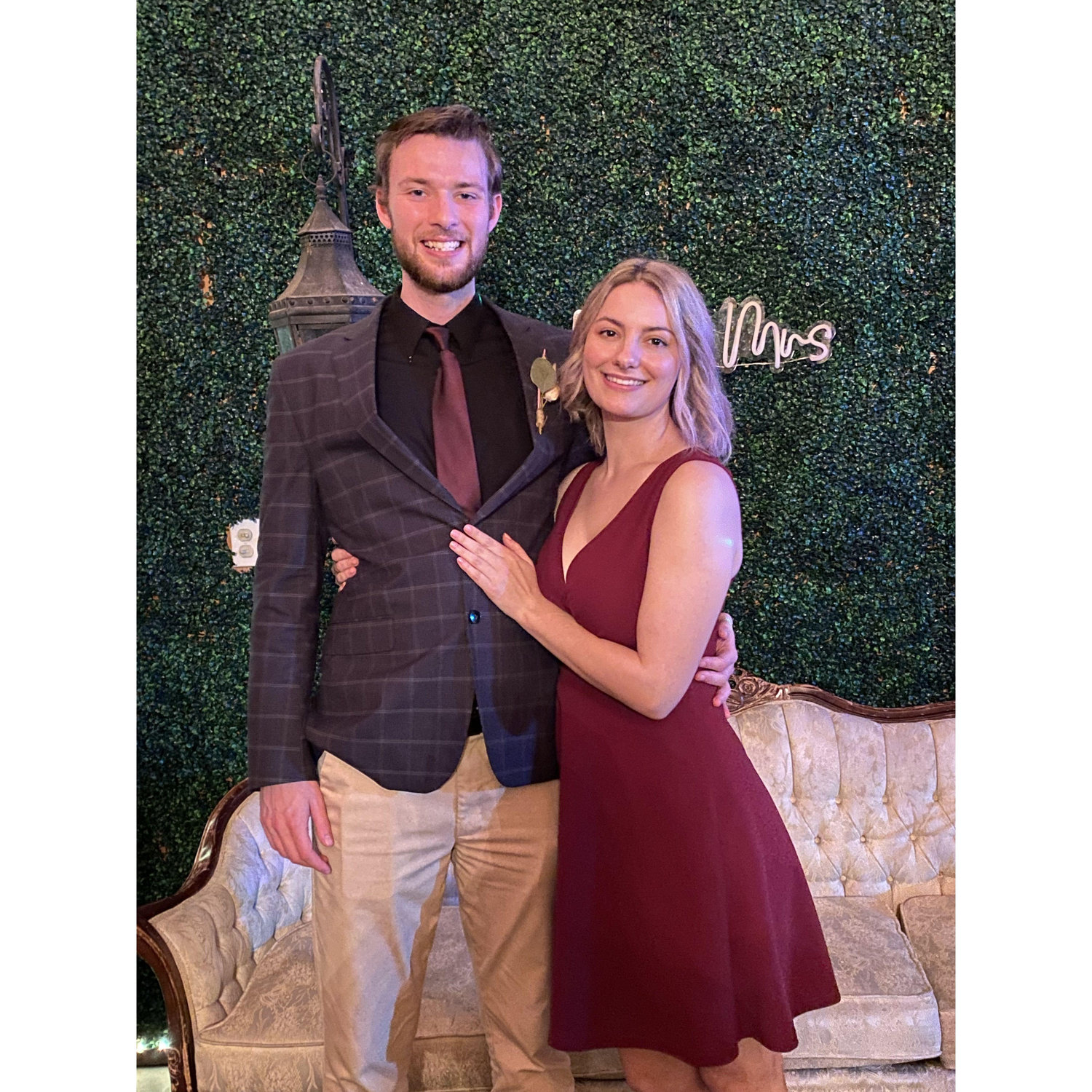 Our first wedding as a couple!