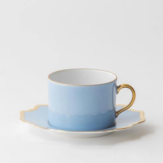 ANNA WEATHERLEY | SKY BLUE & GOLD — Casa de Perrin cup and saucer