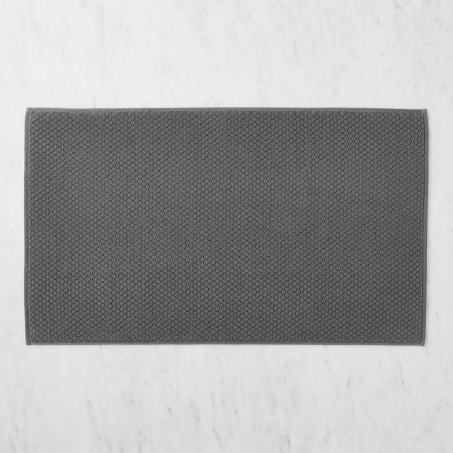 Textured Bath Rug, Pewter