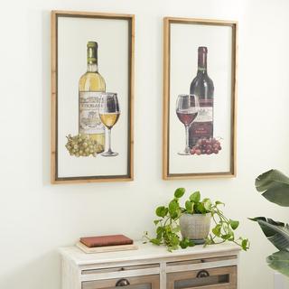 2-Piece Farmhouse Wine Wall Art Set