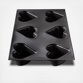 Flexipan 6-Bombed Hearts Cakes Mold