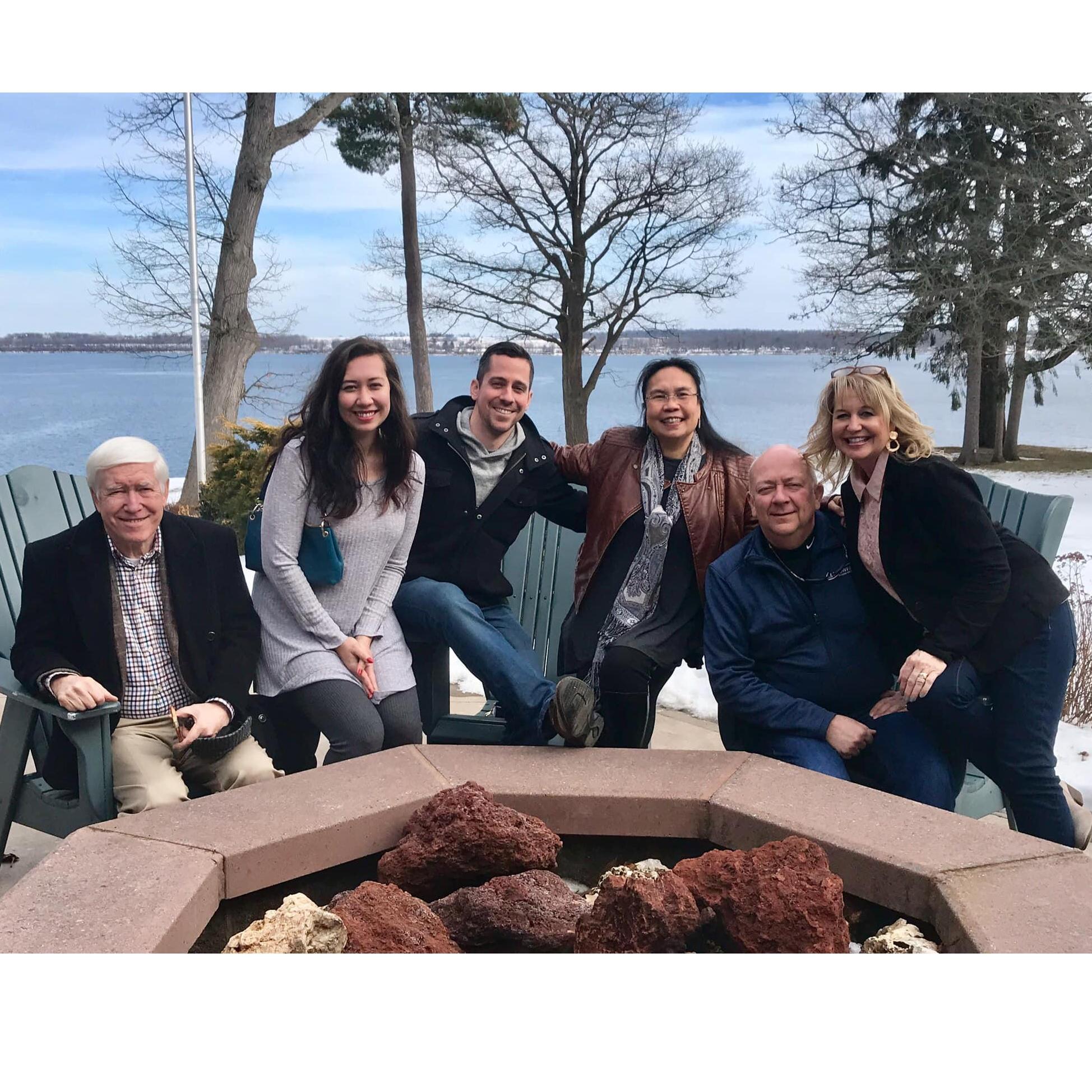Family at the wedding site - Belhurst Castle