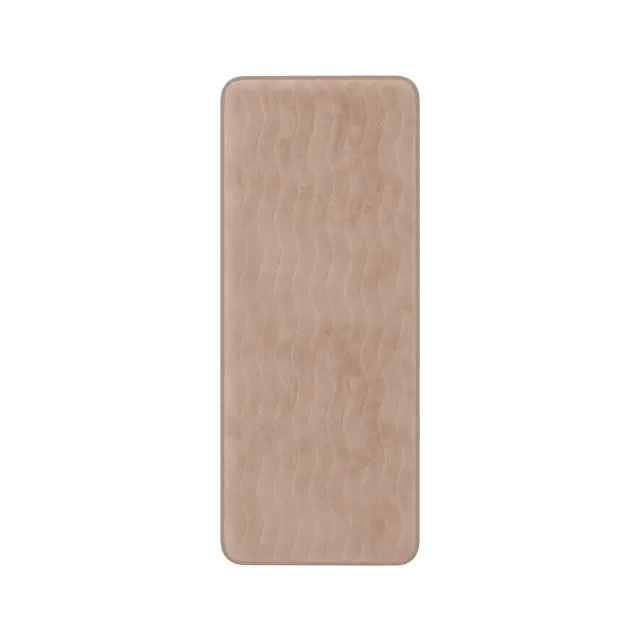Hastings Home Memory Foam Bathmat With Microfiber Topper and Nonslip Backing - 59" x 24", Mocha