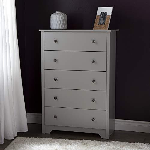 South Shore Vito 5-Drawer Chest, Soft Gray