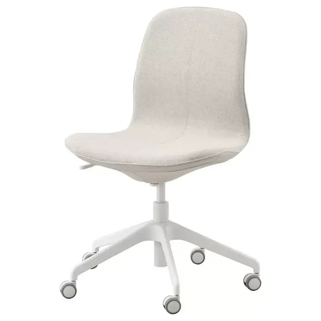 LÅNGFJÄLLOffice chair, Gunnared beige/white
