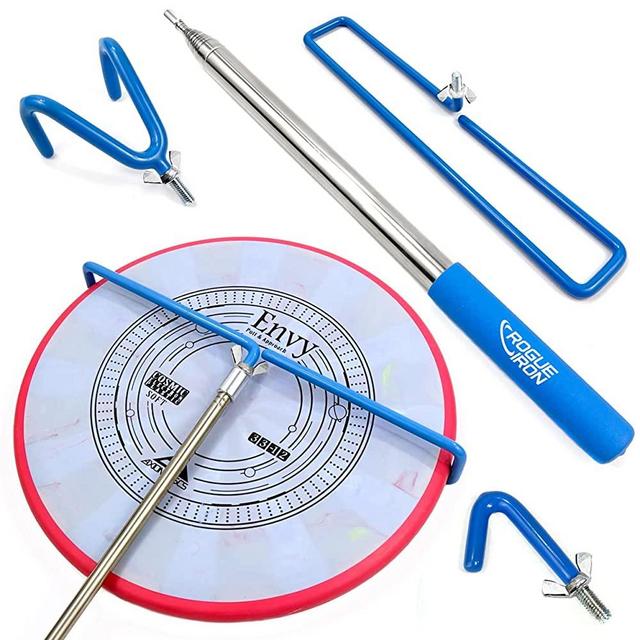 Rogue Iron Sports Disc Golf Retriever Pole Telescopic Disc Golf Accessories Grabber 16 inches to 16ft