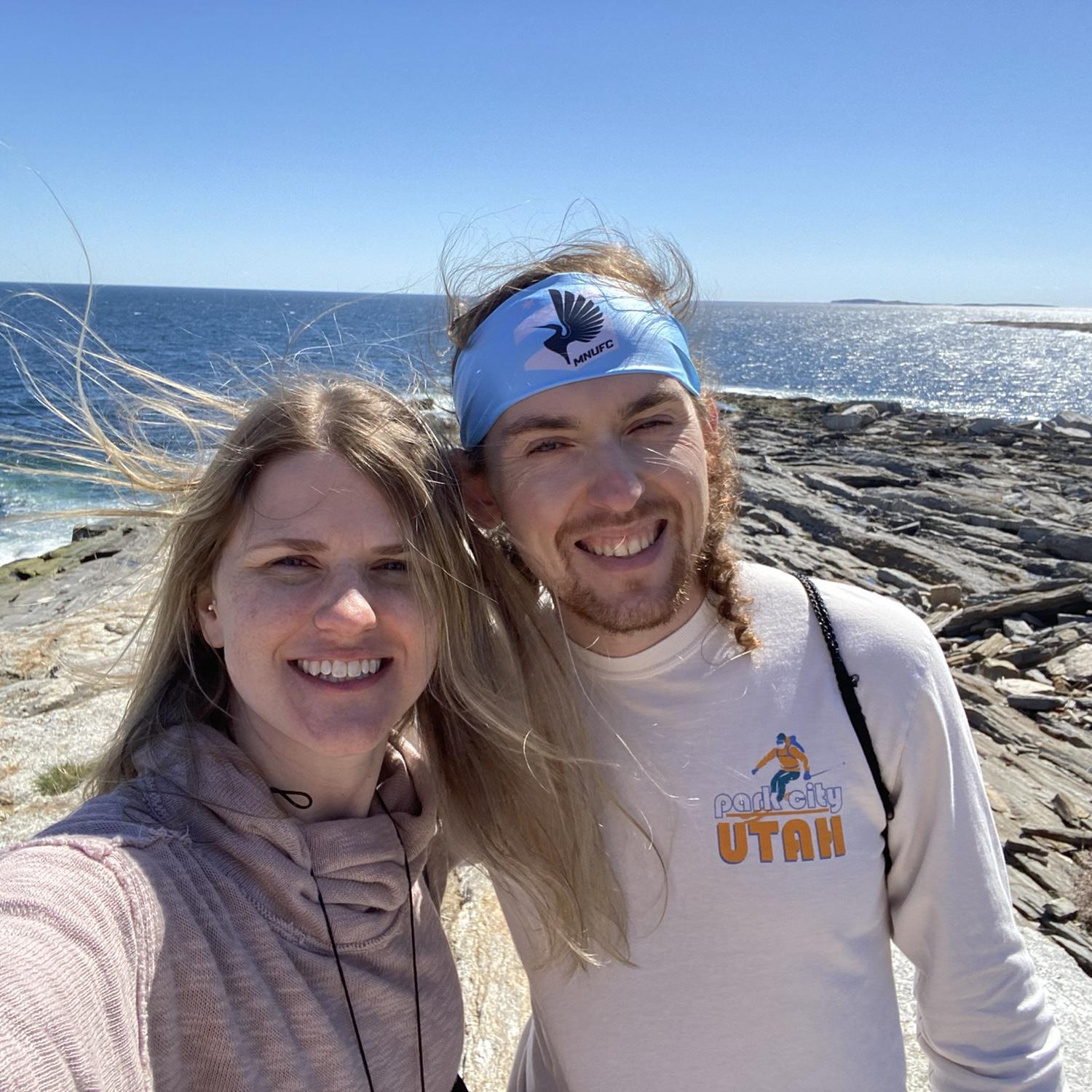 Visiting the spot we got engaged (long cove point in Maine)