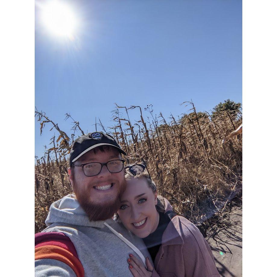 The reason for our wedding season...pumpkins, fall, and our first date :)