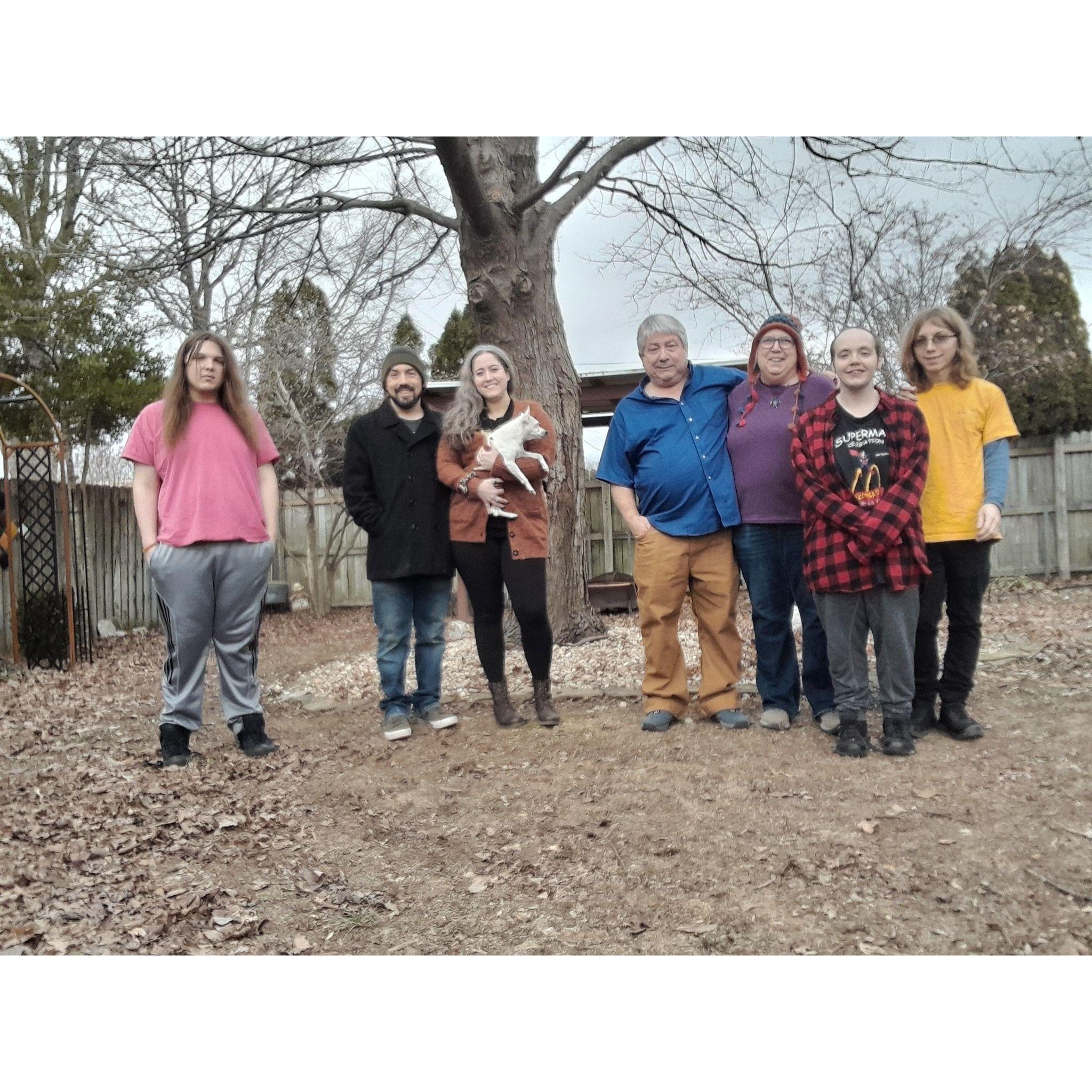 The Larkin crew!  Home warming visit Jan. 2025