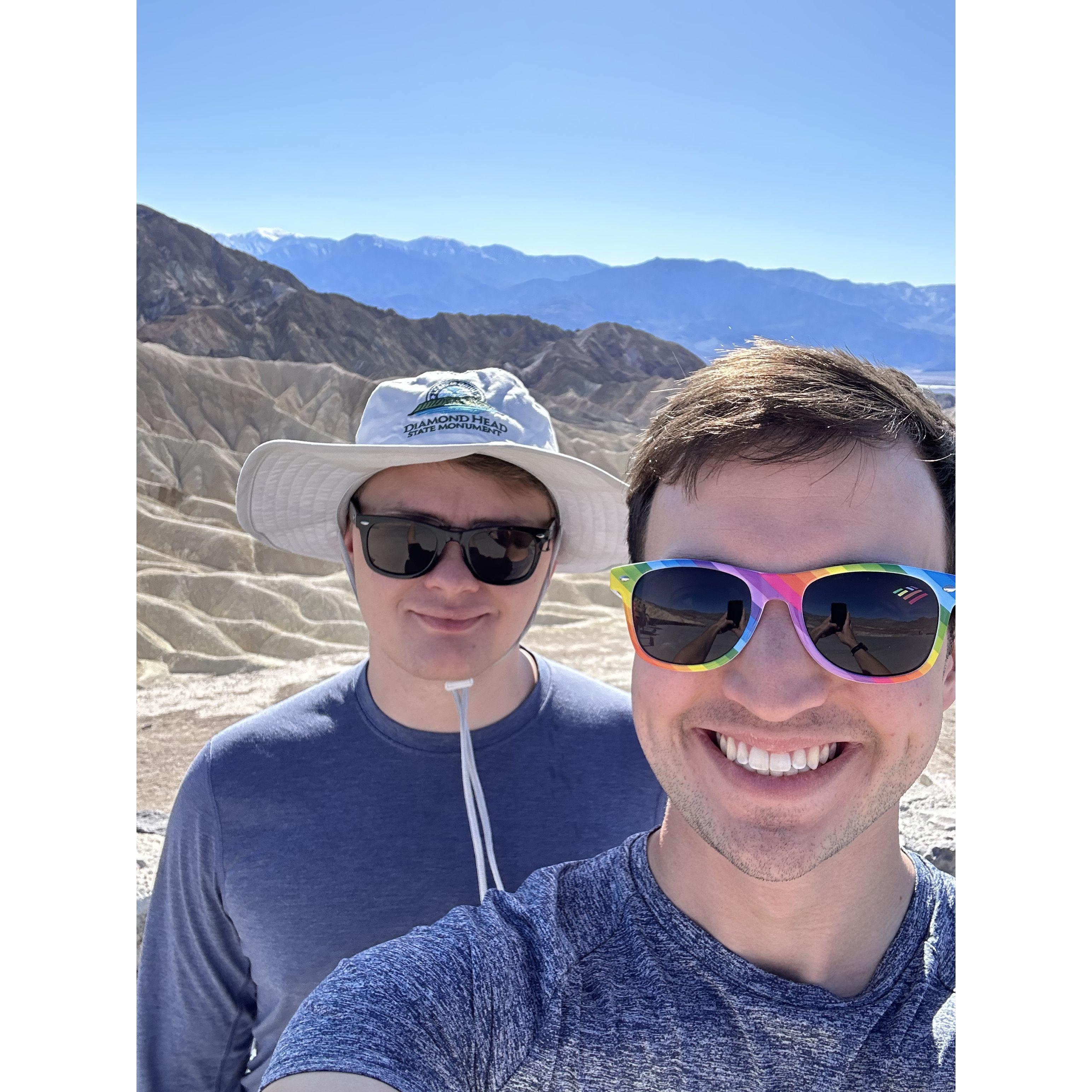 A stunning selfie from our glamping trip to Death Valley!